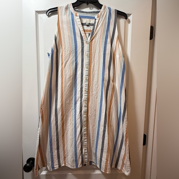 a new day Dresses & Skirts - A New Day Multicolor Striped Sleeveless Dress